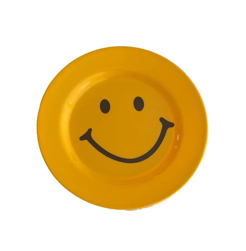 Yellow Smiley Face Dinner Plate