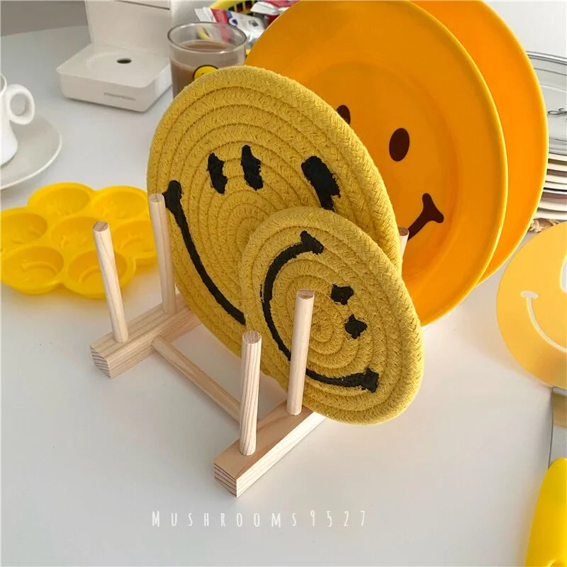 Yellow Smiley Face Dinner Plate