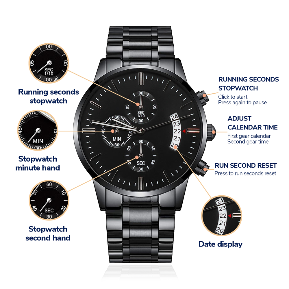 Hard on Your Watch? This Black Chronography Watch Will Fit the Bill!