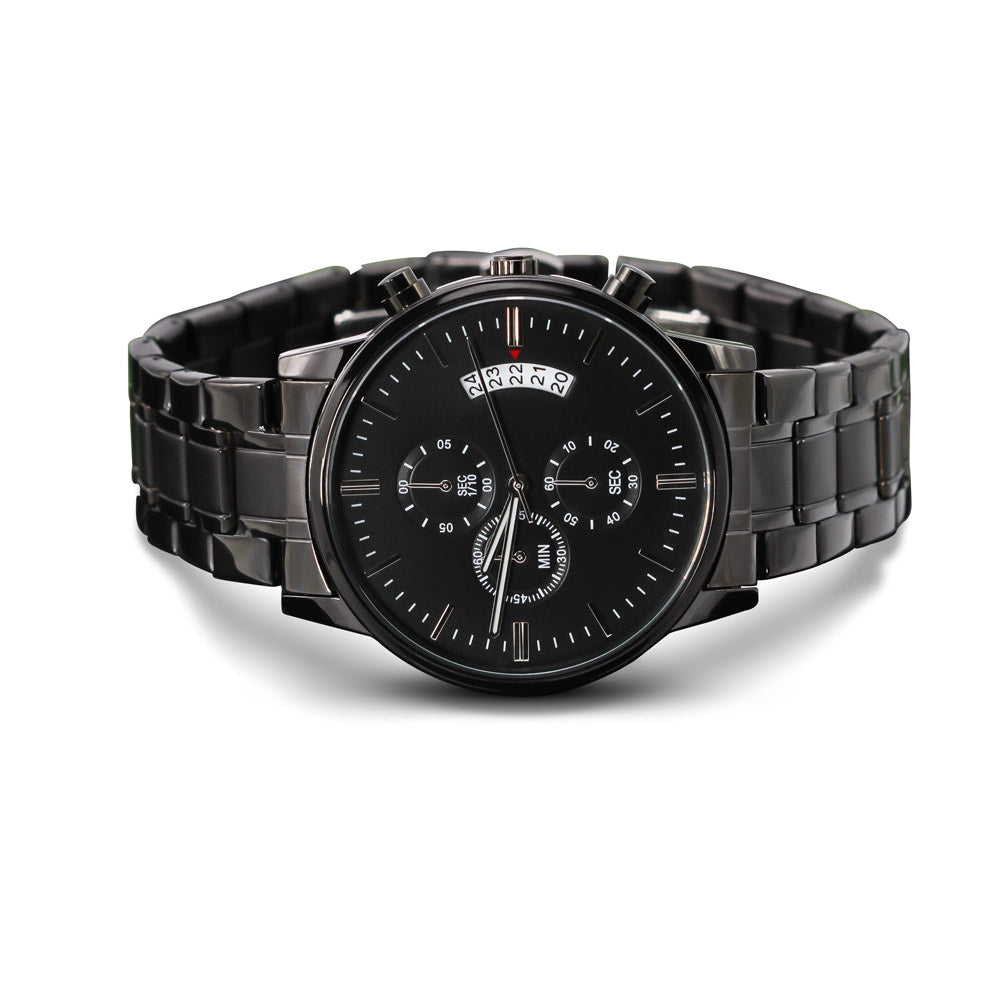 Hard on Your Watch? This Black Chronography Watch Will Fit the Bill!