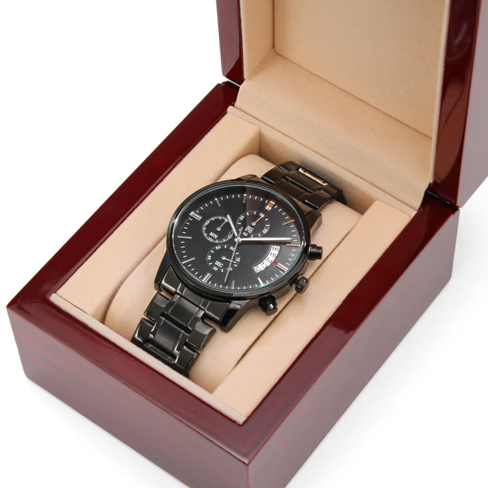 Hard on Your Watch? This Black Chronography Watch Will Fit the Bill!