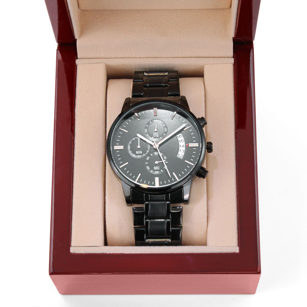 Hard on Your Watch? This Black Chronography Watch Will Fit the Bill!