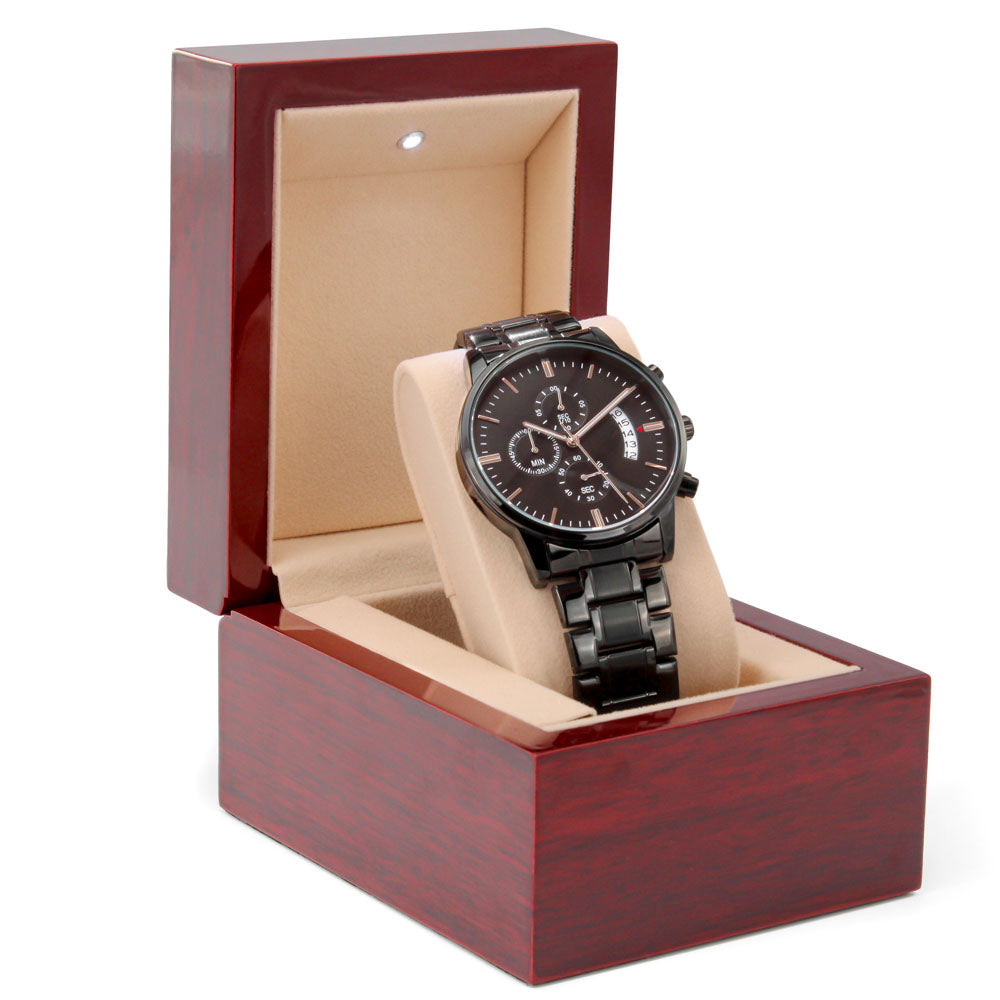 Hard on Your Watch? This Black Chronography Watch Will Fit the Bill!