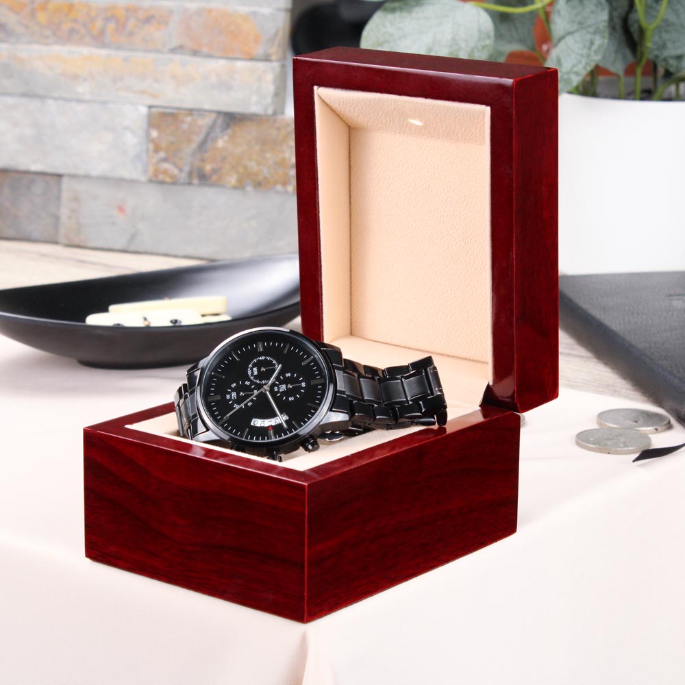 Hard on Your Watch? This Black Chronography Watch Will Fit the Bill!