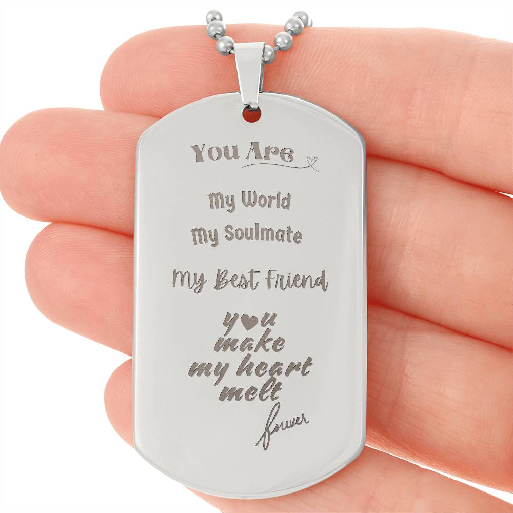 You Are My Best Friend Engravable Dog Tag Necklace