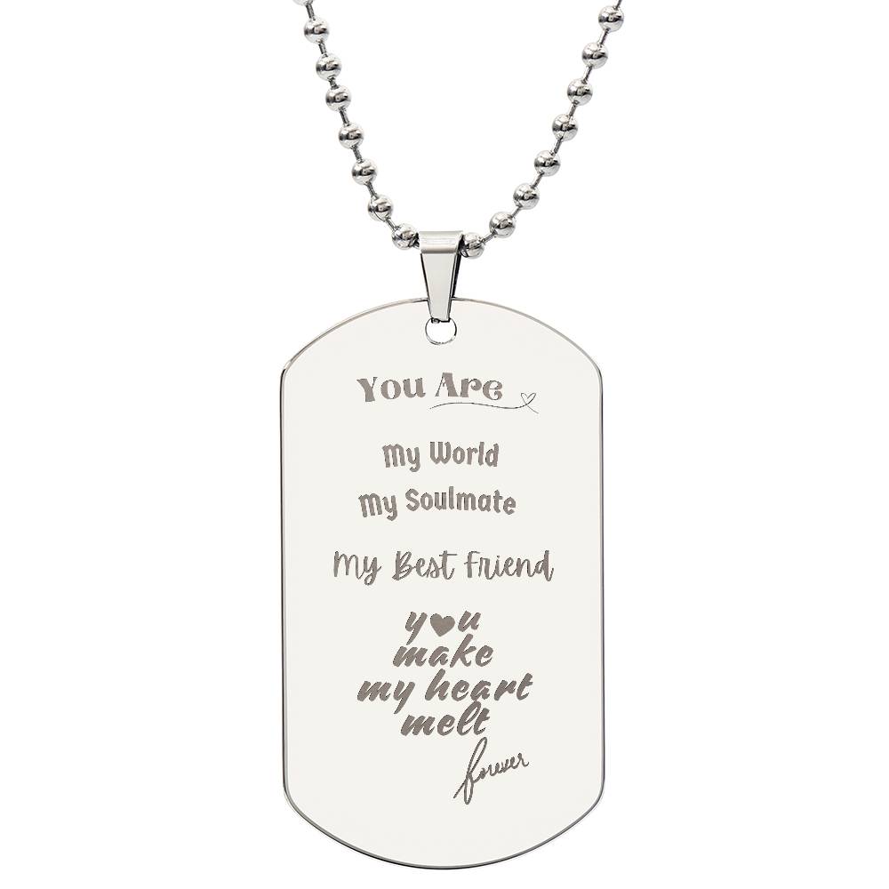 You Are My Best Friend Engravable Dog Tag Necklace