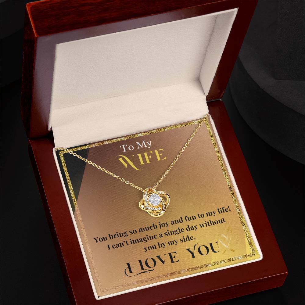 To My Wife - You Bring So Much Joy & Fun to My Life - Love Knot Necklace