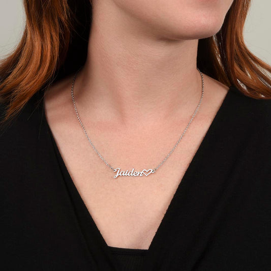 Name Necklace + Heart = A Perfect Spontaneous Gift!