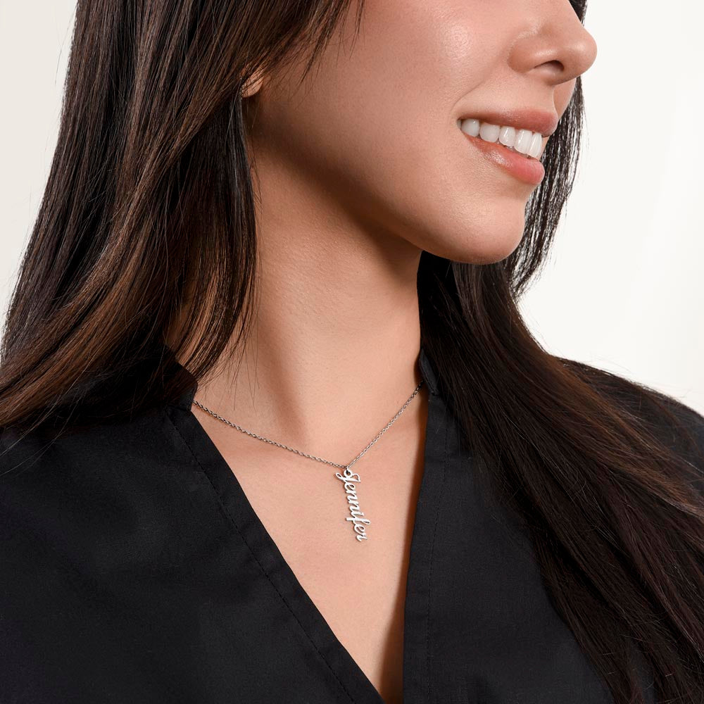 Go Vertical With a Stunning Vertical Name Necklace