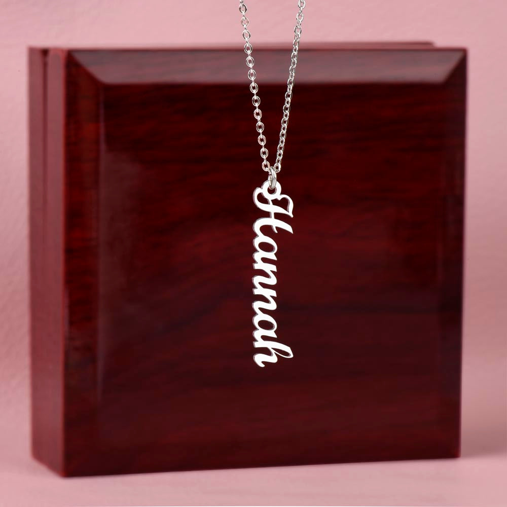 Go Vertical With a Stunning Vertical Name Necklace