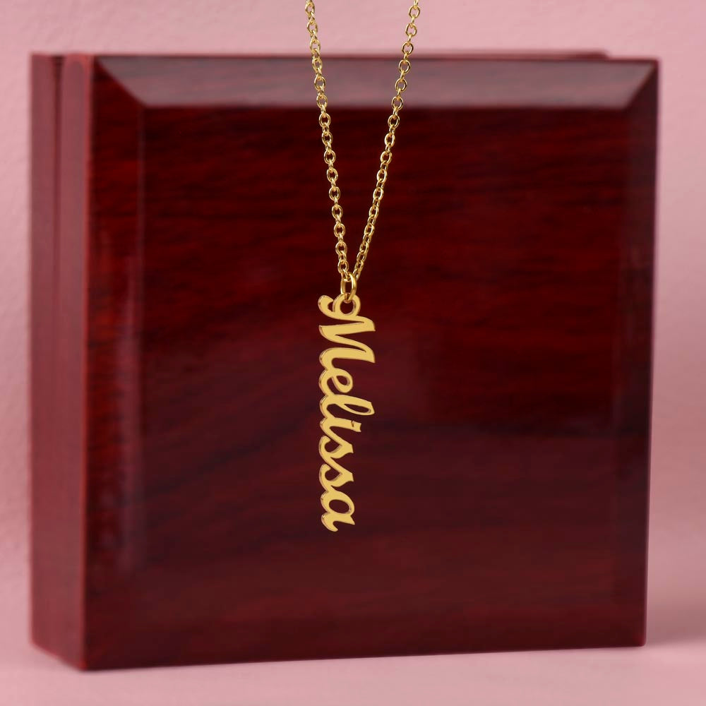 Go Vertical With a Stunning Vertical Name Necklace