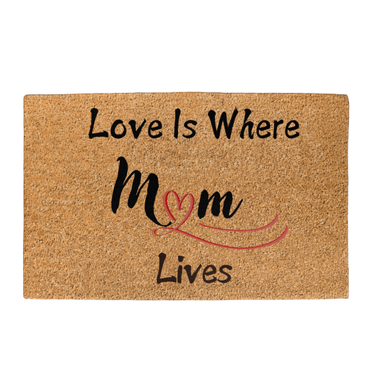 Welcome Mat - Love Is Where Mom Lives