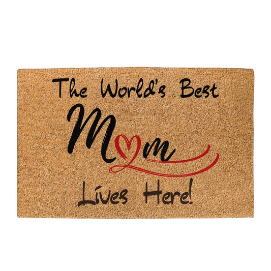 The World's Best Mom Outoor/Indoor Welcome Mat