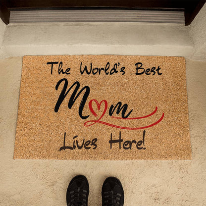 The World's Best Mom Outoor/Indoor Welcome Mat