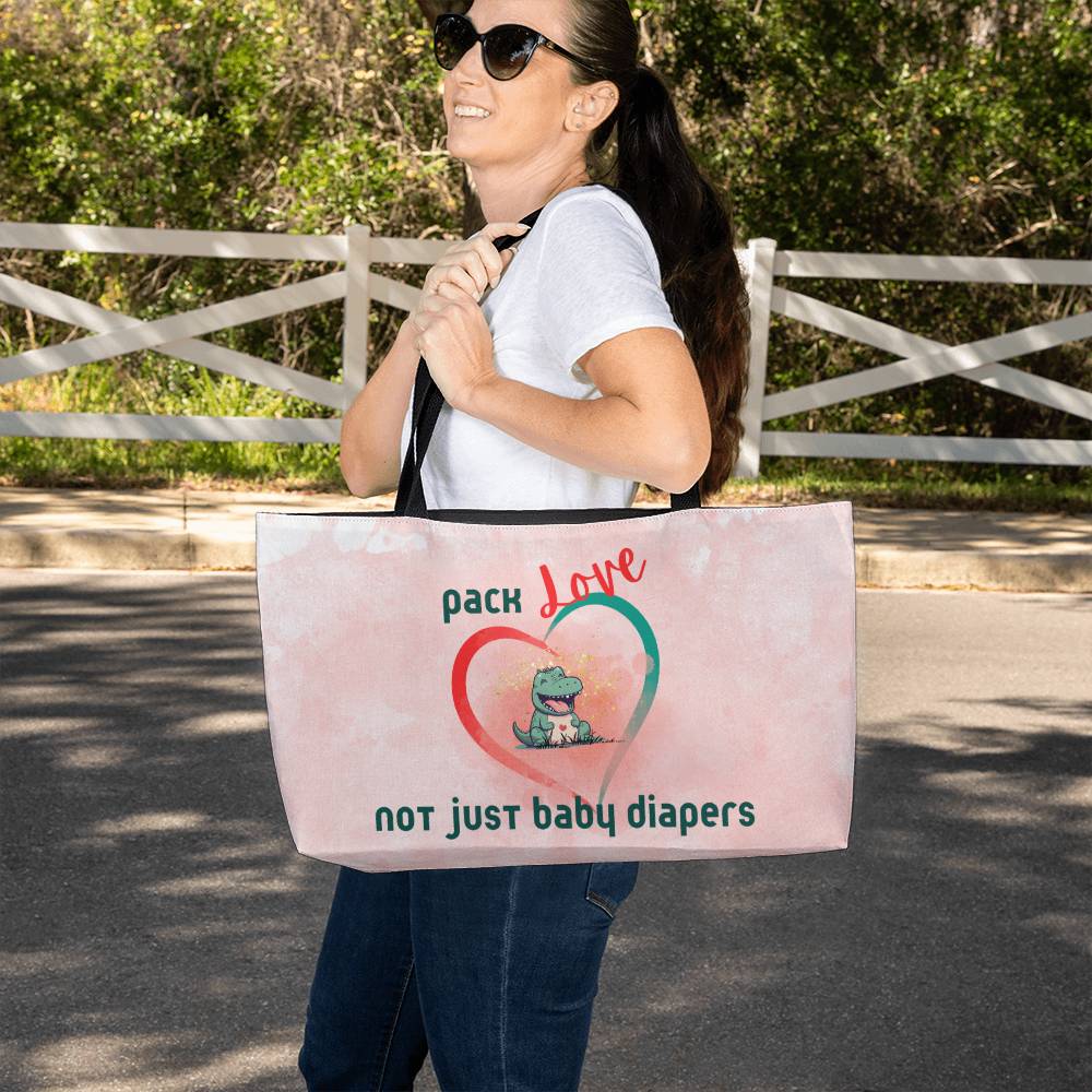 Stylish Weekender Baby Tote Bag - Include Love As You Pack!