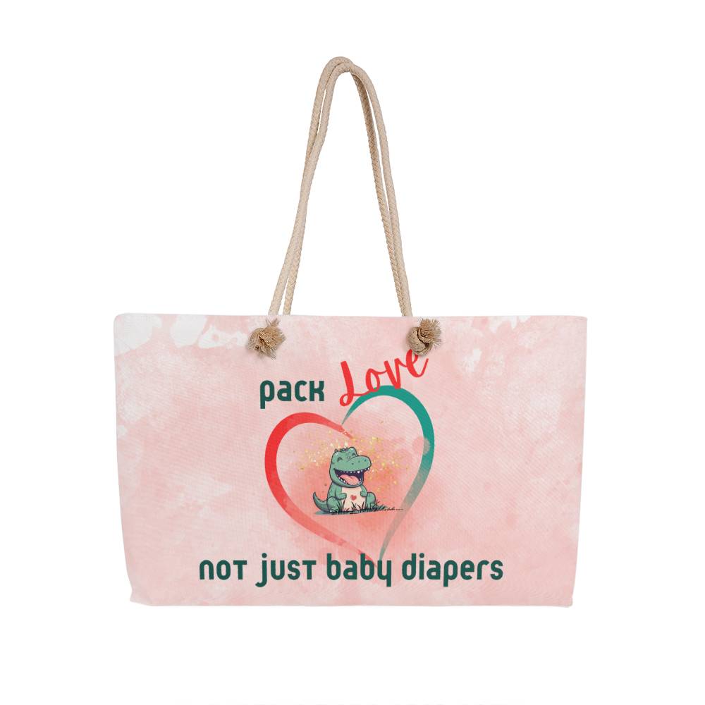 Stylish Weekender Baby Tote Bag - Include Love As You Pack!