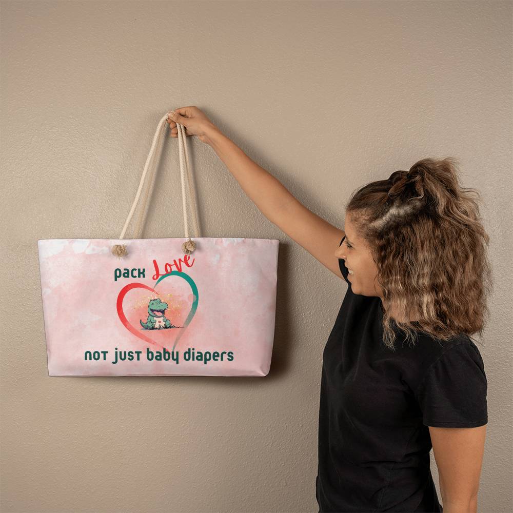 Stylish Weekender Baby Tote Bag - Include Love As You Pack!