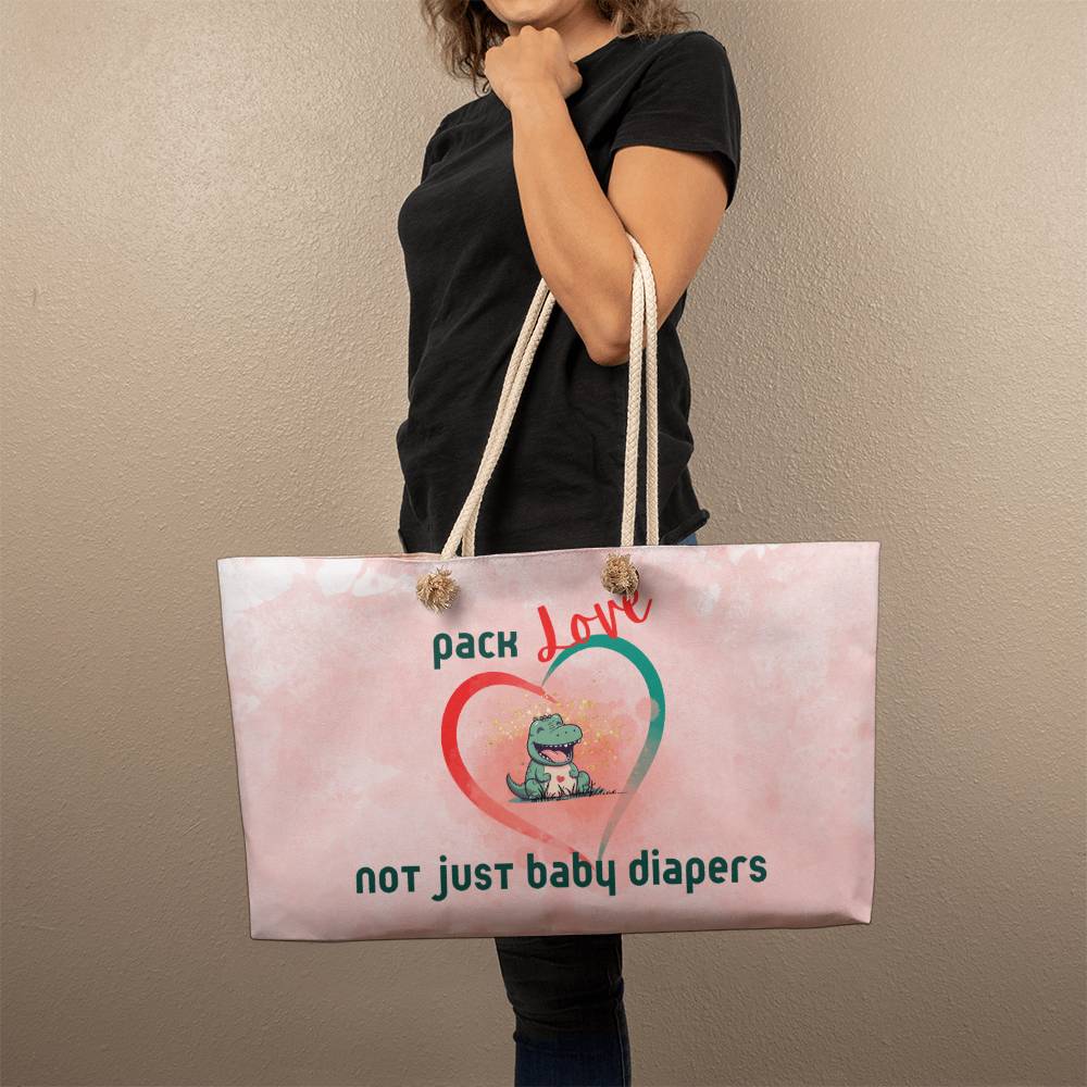 Stylish Weekender Baby Tote Bag - Include Love As You Pack!