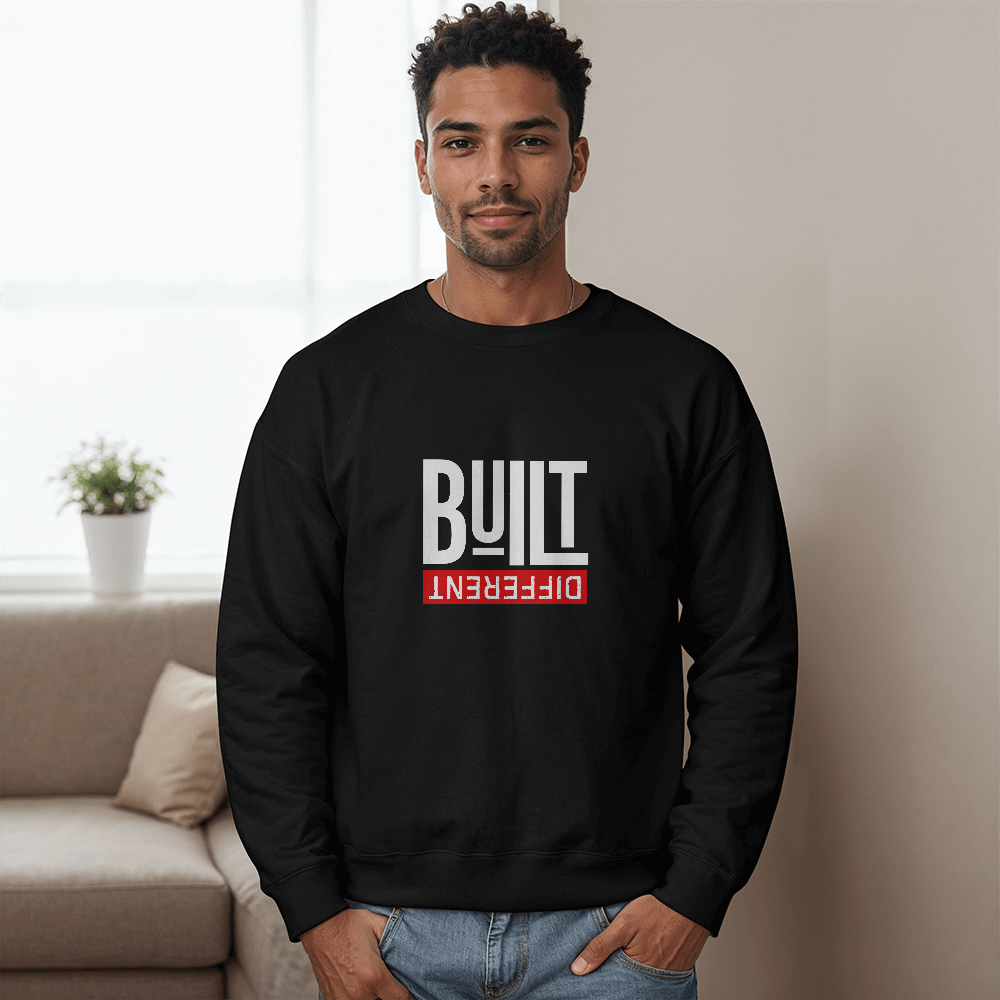 Built Different Black Unisex Sweatshirt