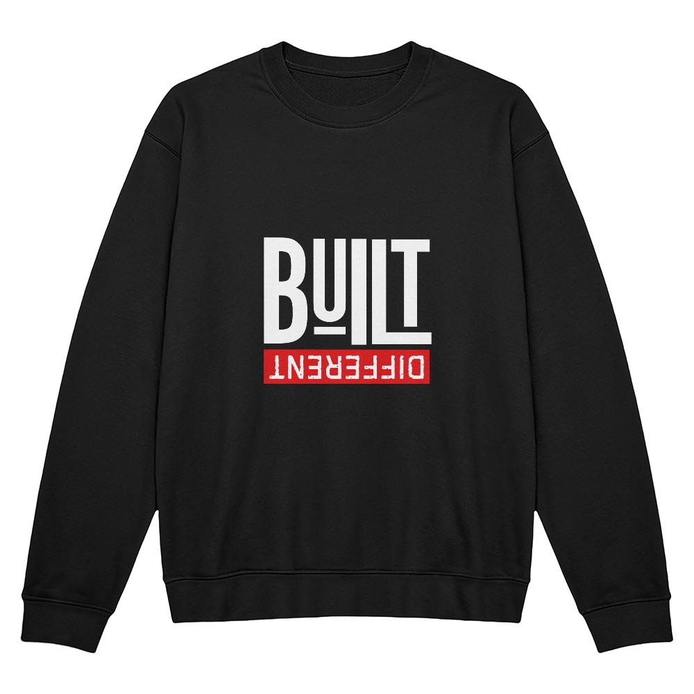 Built Different Black Unisex Sweatshirt