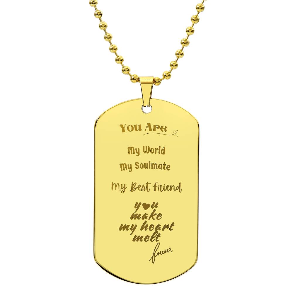 You Are My Best Friend Engravable Dog Tag Necklace