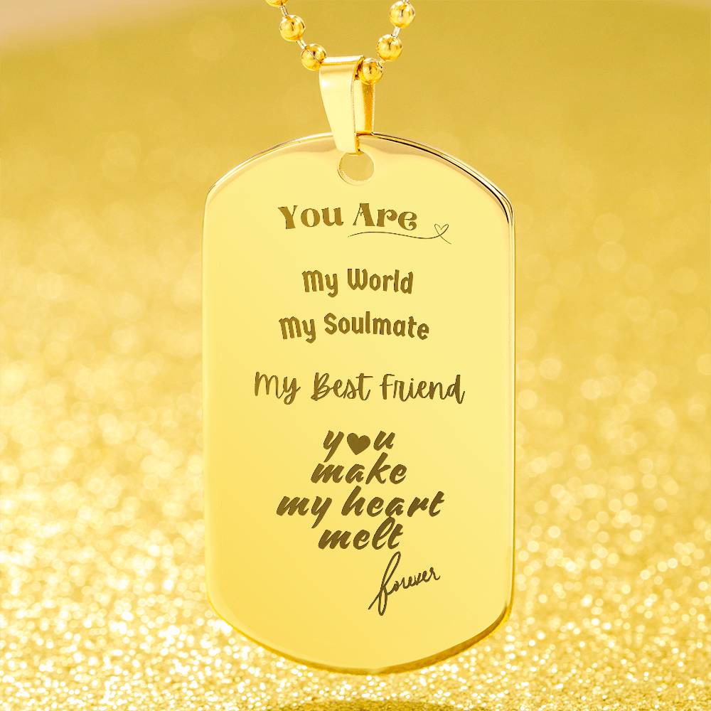 You Are My Best Friend Engravable Dog Tag Necklace