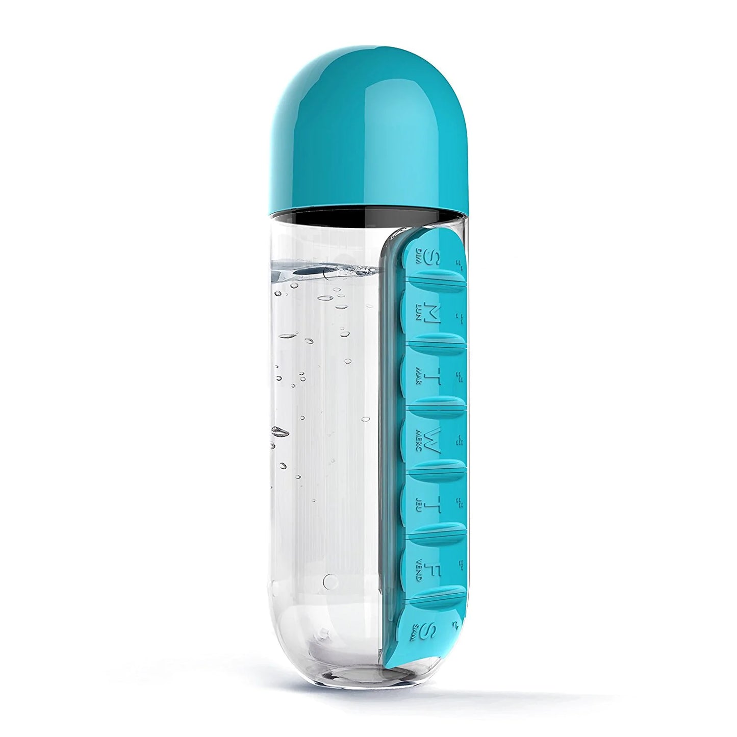 Water Bottle with Unique Pill Holder