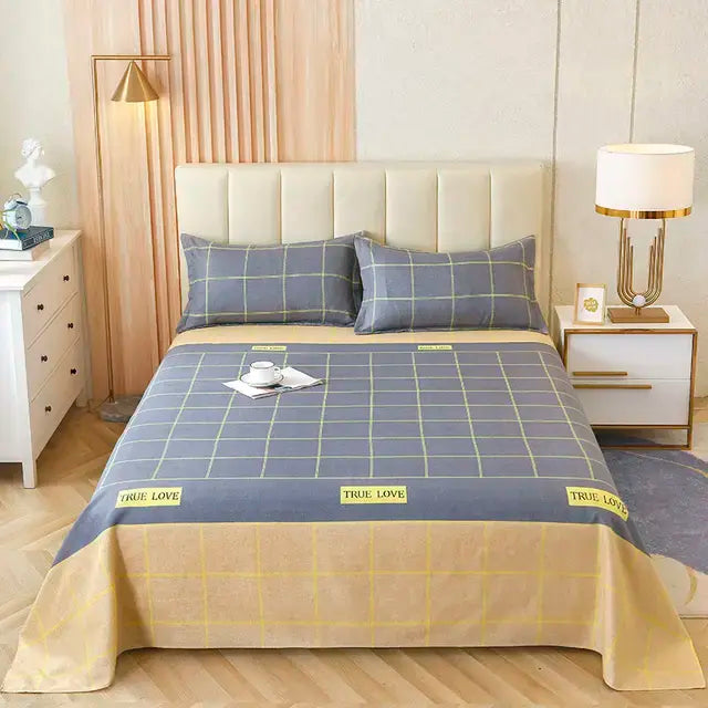 Cotton Bed Sheets Cover and Pillowcases